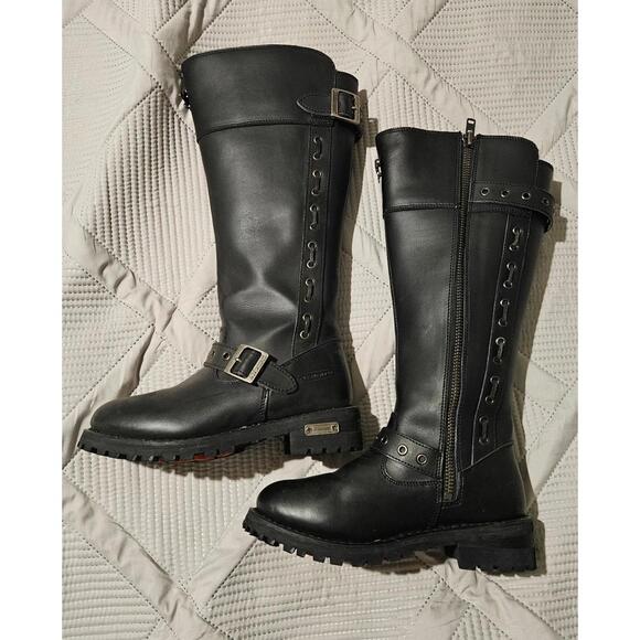 Xelement motorcycle boots, 8M womens black - Picture 1 of 6